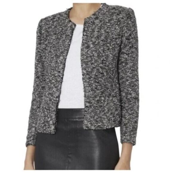 IRO Paris Chada Tweed Bouclé Blazer Jacket Open Front French Girl Chic - Picture 3 of 9